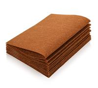 YQQYG 10 Pcs Brown Soft Polyester Felt Fabric Sheets, 20 x 30cm, Solid Pattern, Precuts, Ideal for Crafts, Sewing, Quilting, Patchwork