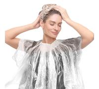 YQQYG 10 Pcs Disposable Hair Color Capes, Waterproof Hair Dye Cape, Capes Salon Cape, Hair Dye and Styling Bibs for Hairdresser Artist Clients 39 X 39 Inches