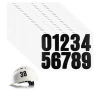 YQQYG 20 Sheets Numbers Stickers, 1.5 in 0-9 Door Numbers Stick on, Black Vinyl Sticky Numbers, Waterproof Self Adhesive House Numbers for Sports Helmets, Door, Box