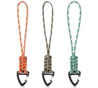 YQQYG 3 Pack Paracord Keychain Lanyard, Heavy Duty Lanyard Braided Rope Keychain, Lanyards with Hook Clip D Ring for Keys, Backpack, Outdoor Survival, Camping & Gear