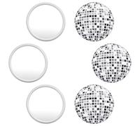 YQQYG 6 PCS Mini Disco Balls Compact Mirror, Round Compact Vintage Mini Mirror, Disco Party Favors Pocket Mirrors for Women Travel, Birthday Party Supply