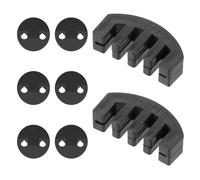 YQQYG 8 PCS Rubber Violin Mute, Violin Practice Mute, 2 Pack Claw Style 4/4 3/4 Violins Practice Mutes and 6 Pack Round Tourte Style Mutes for Violins Viola(Black)
