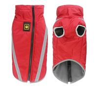 YQQYMBD dog coat Autumn And Winter Dog Clothes Plus Velvet Warm Cotton Coat Outdoor Reflective Large Dog Jacket Pet Clothes-red-6xl
