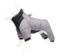 YQQYMBD dog coat Dog Clothes Winter Warm Puppy Cotton Coat Four-legged Cotton Coat Outdoor Cold-proof Pet Dog Clothes-grey-2xl