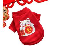 YQQYMBD dog coat New Year Pet Clothing Autumn And Winter Plus Velvet Two-legged Sweater Dog Cat Clothes Teddy Supplies-blessing-m
