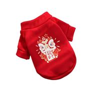 YQQYMBD dog coat New Year Pet Clothing Autumn And Winter Plus Velvet Two-legged Sweater Dog Cat Clothes Teddy Supplies-wake Up-2xl