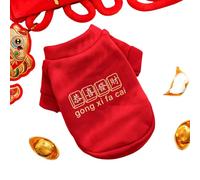 YQQYMBD dog coat New Year Pet Clothing Autumn And Winter Plus Velvet Two-legged Sweater Dog Cat Clothes Teddy Supplies-may You Be Happy And Prosperous-l