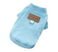 YQQYMBD dog coat Pet Dog Cat Autumn And Winter Clothes Plus Velvet Bottoming Shirt Outer Wear Can Pull Bichon French Bulldog-blue And Blue-6xl