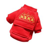 YQQYMBD dog coat Pet New Year Autumn And Winter Outing Belt Leash Large, Medium And Small Dogs Teddy Dog Cat Clothing Clothes-put This Red Envelope-3xl