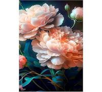 YqsIbth 5D Diamond Painting Kits, DIY Flowers Diamond Art Kits, Full Drill Arts and Crafts Canvas Painting, DIY Crystal Rhinestone Embroidery for Home Wall Deco 30x40cm