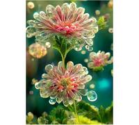 YqsIbth 5D Diamond Painting Kits, DIY Flowers Diamond Art Kits, Full Drill Arts and Crafts Canvas Painting, DIY Crystal Rhinestone Embroidery for Home Wall Deco 30x40cm