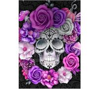 YqsIbth 5D Diamond Painting Kits, DIY Skeleton Diamond Art Kits, Full Drill Arts and Crafts Canvas Painting, DIY Crystal Rhinestone Embroidery for Home Wall Deco 30x40cm