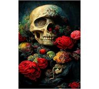 YqsIbth 5D Diamond Painting Kits, DIY Skeleton Diamond Art Kits, Full Drill Arts and Crafts Canvas Painting, DIY Crystal Rhinestone Embroidery for Home Wall Deco 30x40cm