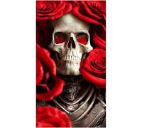 YqsIbth 5D Diamond Painting Kits, DIY Skeleton Diamond Art Kits, Full Drill Arts and Crafts Canvas Painting, DIY Crystal Rhinestone Embroidery for Home Wall Deco 30x40cm