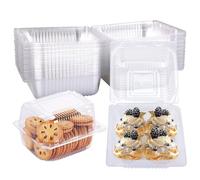 YqsIbth Clear Cake Slice Box Set - 80PCS Individual Containers for Portions, Muffins, Salad and Cheese