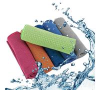 YqsIbth Cooling Towel, 6PCS Cooling Towels for Neck, 100x30 cm Microfibre Ice Towel, Soft Breathable Sweat Towel, Stay Cool Ice Towel for Men Women Work Out Sports Yoga Golf(6 Colors)