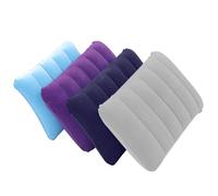 YqsIbth Inflatable Pillows for Camping, 4PCS Blow Up Pillow, 47x30cm Inflatable Pillows Soft Portable, Soft Pvc Flocked Surface Blow Up Pillow for Camping Holidays Fishing and Travel Comfor(4 Colors)