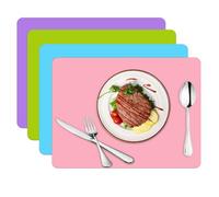 YqsIbth Silicone Mat for Resin, 4 Pack Extra Large Craft Mats, 30 x 40cm, Pink, Purple, Green, Sky Blue