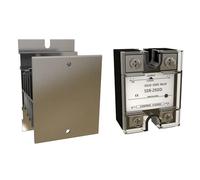 YQSIYU SSR-25DD Single Phase Solid State Relay Module DC to DC, Input 3-32VDC to Output 5-220VDC 25A, with Heat Sink