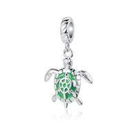 YQSLIN New Cute Animal Pet Red-crowned Crane Elephant Panda Good Luck Cat Green Turtle Charm Bead for Charms Bracelet, crystal, base