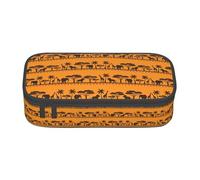 YQTGBCED African Animals Print Large Capacity Pen Case with Organizer,Oxford Cloth Material,Multiple Compartments