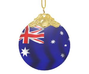 YQTGBCED Australian Flag Print Clear Glass Pendant For Creative Decoration,Stylish Minimalist Christmas Glass Pendant