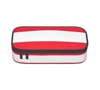 YQTGBCED Austrian Flag Print Large Capacity Pen Case with Organizer,Oxford Cloth Material,Multiple Compartments