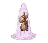 YQTGBCED Beaver Working Print Hooded Cloak For Halloween,Renaissance Style,Perfect For Role Play And Parties