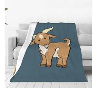 YQTGBCED Brown Goat Print Versatile Portable Flannel Blanket,Ultra-Soft Fleece Blanket For All-Weather Conditions