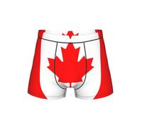 YQTGBCED Canadian Flag Print Men'S Boxer Briefs,Underwear Men,Comfortable Boxers For Men,Ideal Base Layer Shorts Black