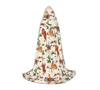 YQTGBCED Cowboy Ride Horse Print Hooded Cloak For Halloween,Renaissance Style,Perfect For Role Play And Parties