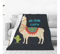 YQTGBCED Cute Cartoon Llama Cactus Print Versatile Portable Flannel Blanket,Ultra-Soft Fleece Blanket For All-Weather Conditions