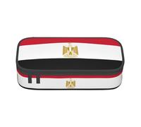YQTGBCED Egyptian Flag Print Large Capacity Pen Case with Organizer,Oxford Cloth Material,Multiple Compartments