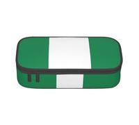YQTGBCED Flag of Nigeria Print Large Capacity Pen Case with Organizer,Oxford Cloth Material,Multiple Compartments