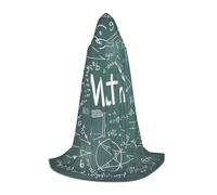 YQTGBCED Formulas Shapes Theory Math Lesson Word Print Hooded Cloak For Halloween,Renaissance Style,Perfect For Role Play And Parties
