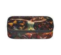YQTGBCED Girl Dance Butterfly Print Large Capacity Pen Case with Organizer,Oxford Cloth Material,Multiple Compartments