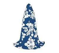 YQTGBCED Hawaii Flower Print Hooded Cloak For Halloween,Renaissance Style,Perfect For Role Play And Parties