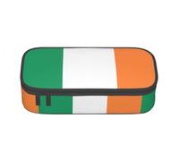YQTGBCED Irish Flag Print Large Capacity Pen Case with Organizer,Oxford Cloth Material,Multiple Compartments