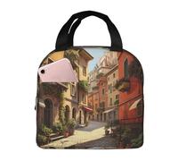 YQTGBCED Italian Street Print Adult Lunch Bags Insulated Lunch Bag Multifunctional Lunch Box Tote for Fresh Meals Every Time