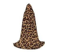 YQTGBCED Leopard Patterned Wallpaper Print Hooded Cloak For Halloween,Renaissance Style,Perfect For Role Play And Parties