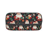 YQTGBCED Merry Christmas Print Large Capacity Pen Case with Organizer,Oxford Cloth Material,Multiple Compartments