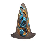 YQTGBCED Music Note Print Hooded Cloak For Halloween,Renaissance Style,Perfect For Role Play And Parties