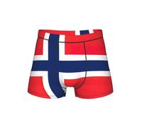 YQTGBCED Norwegian Flag Print Men'S Boxer Briefs,Underwear Men,Comfortable Boxers For Men,Ideal Base Layer Shorts Black