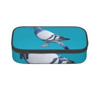 YQTGBCED Pigeon Print Large Capacity Pen Case with Organizer,Oxford Cloth Material,Multiple Compartments