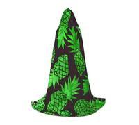 YQTGBCED Pineapple Art Print Hooded Cloak For Halloween,Renaissance Style,Perfect For Role Play And Parties