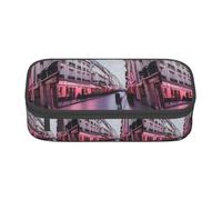 YQTGBCED Red Paris Print Large Capacity Pen Case with Organizer,Oxford Cloth Material,Multiple Compartments