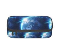 YQTGBCED Space Planet Print Large Capacity Pen Case with Organizer,Oxford Cloth Material,Multiple Compartments