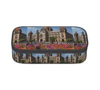 YQTGBCED The Mumbai Filmcity Tours Print Large Capacity Pen Case with Organizer,Oxford Cloth Material,Multiple Compartments
