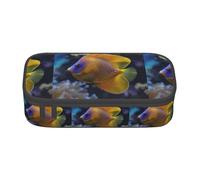YQTGBCED Underwater World Hd Fish Print Large Capacity Pen Case with Organizer,Oxford Cloth Material,Multiple Compartments