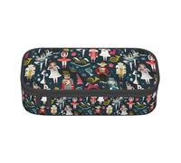 YQTGBCED Women's Nutcracker Ballet Xmas Dance Print Large Capacity Pen Case with Organizer,Oxford Cloth Material,Multiple Compartments